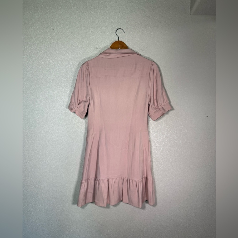 PAIGE mayslie shirt dress in blush size small D23 - Picture 5 of 11